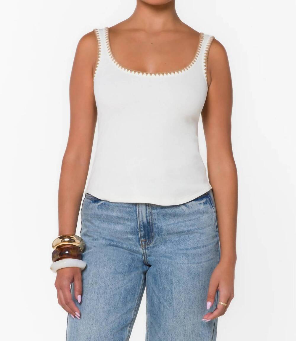 NEW VELVET HEART lona tank top in ivory